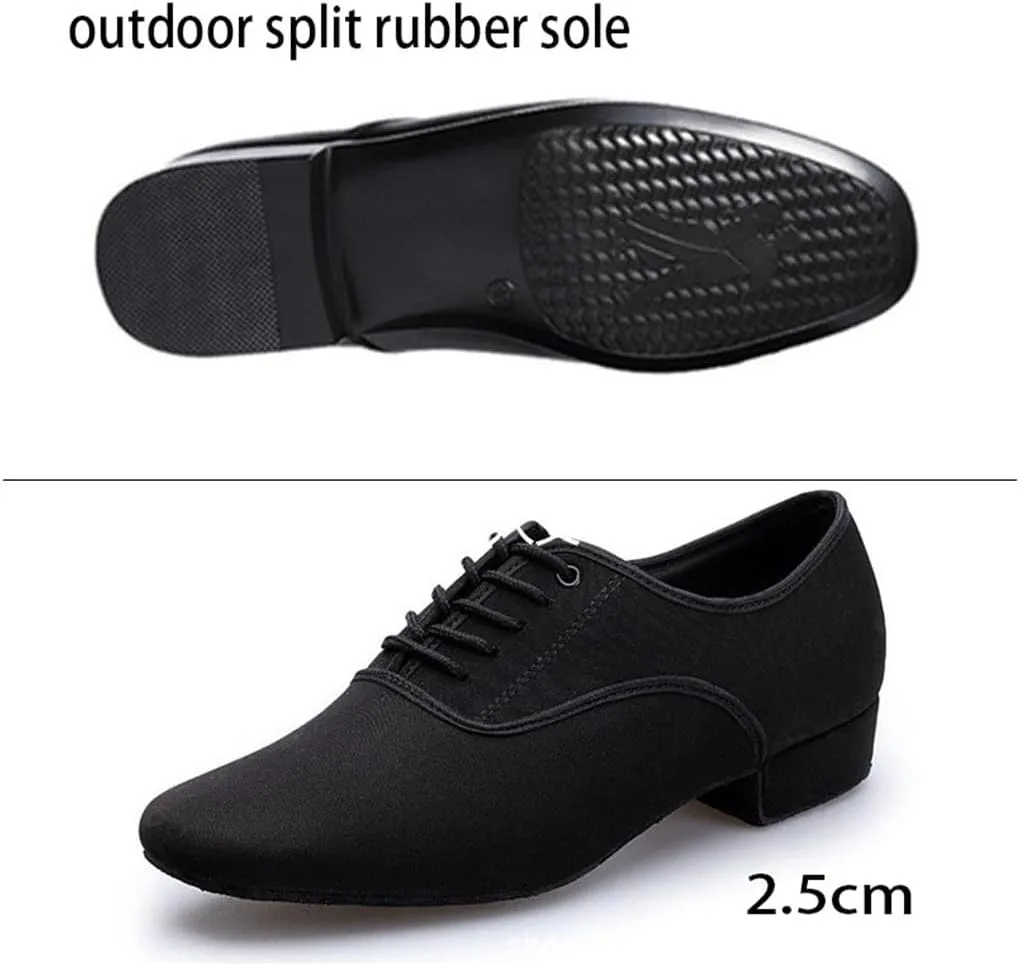 VEACAM Men's Ballroom Dance Shoes Performance Practice Shoes for Male Latin Tango Morden Rumba Dancing Shoes