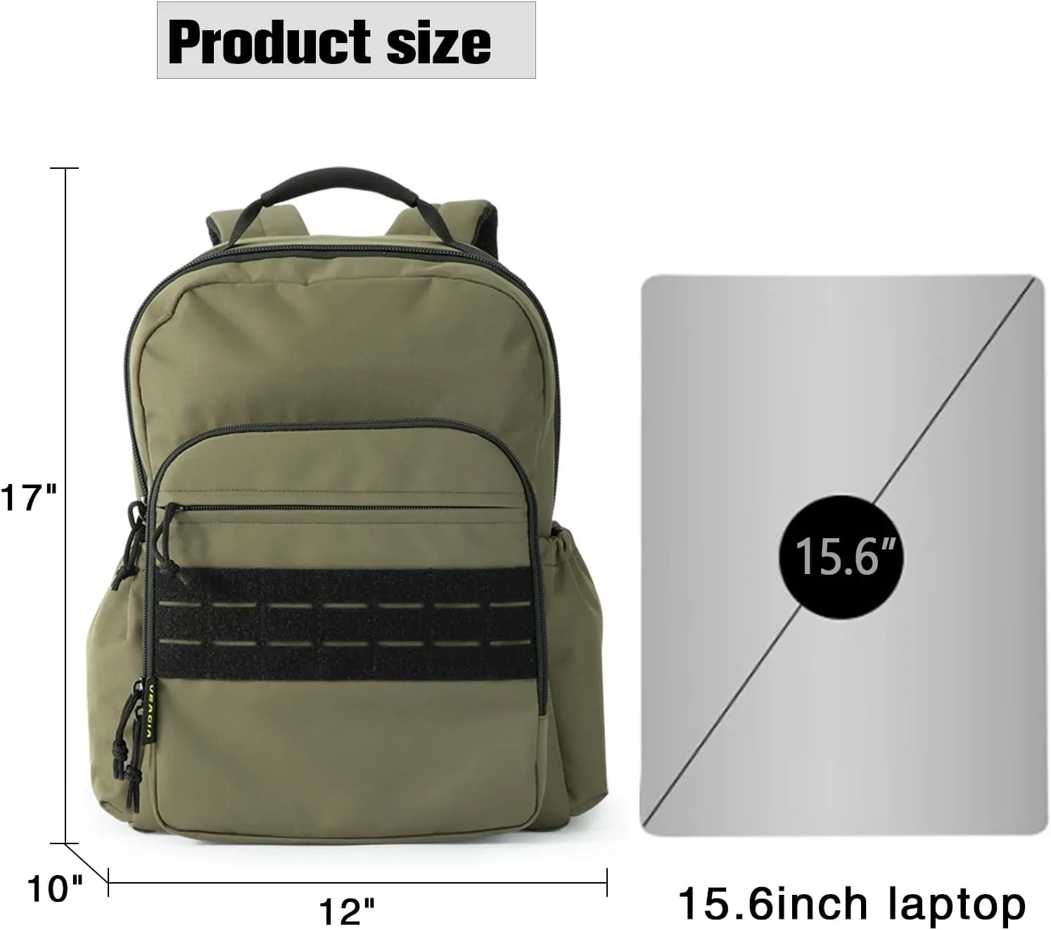 VEAGIA Tactical Travel Laptop Backpack For Men Large Heavy Duty Work Backpack Airline Approved Hiking Waterproof Backpack