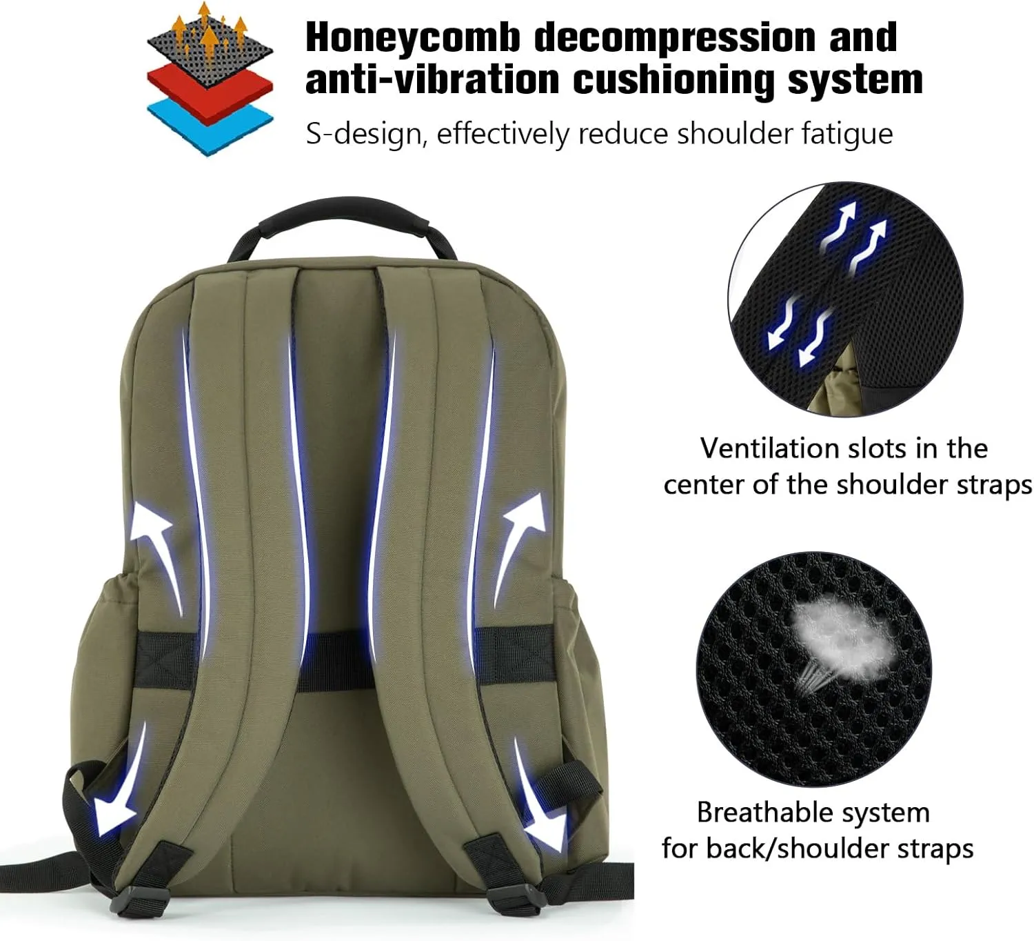 VEAGIA Tactical Travel Laptop Backpack For Men Large Heavy Duty Work Backpack Airline Approved Hiking Waterproof Backpack