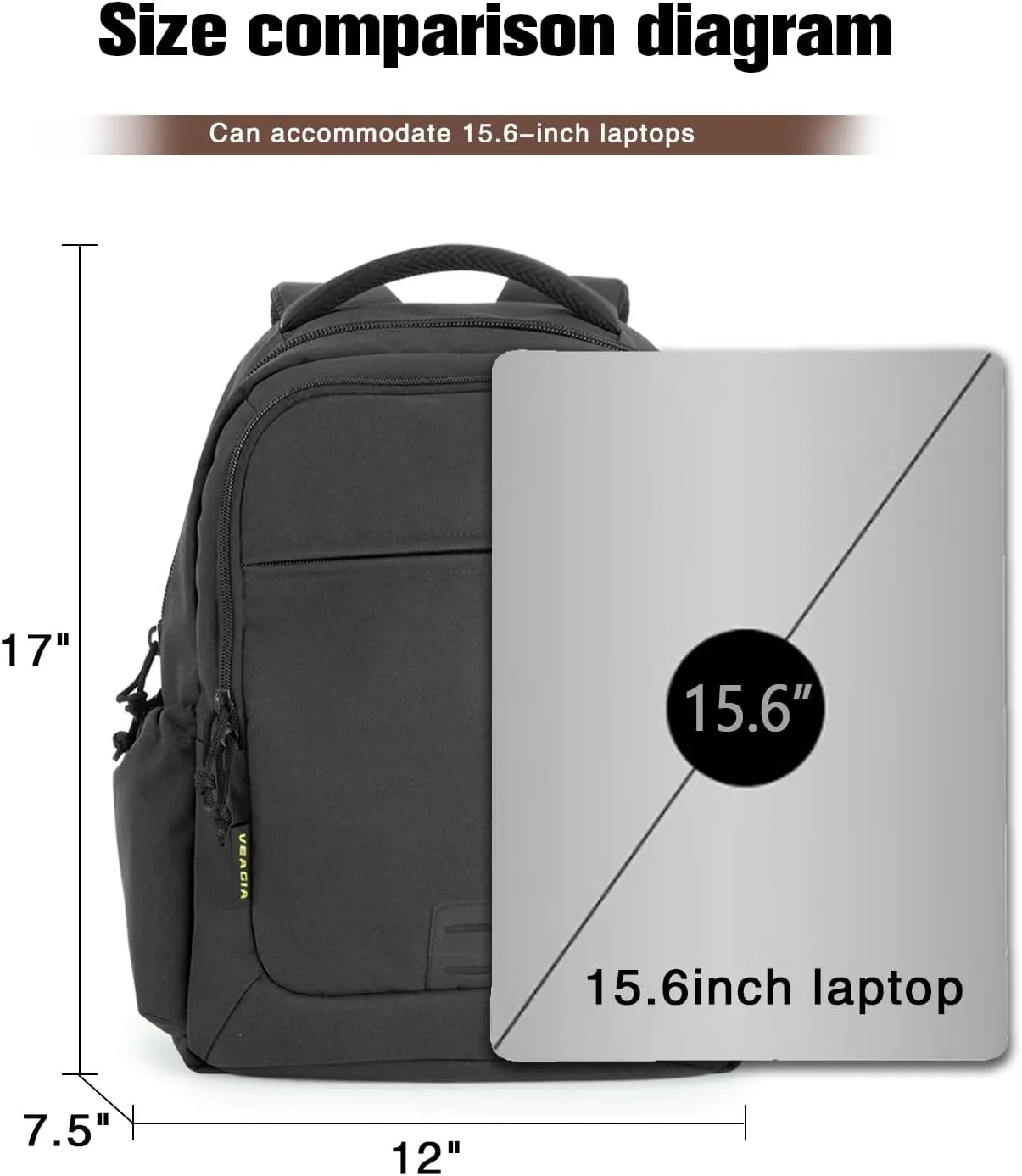 VEAGIA Tactical Travel Laptop Backpacks Large Heavy Duty Work Backpack For Men women Airline Approved (New Black)