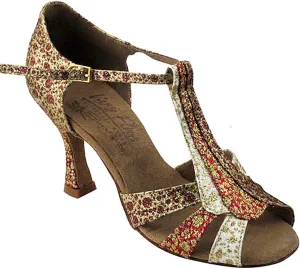 Very Fine Women's Ballroom Dance Shoes Tango Wedding Salsa Dance Shoes Copper & Red & White S2806EB Comfortable Dance Shoes 2.5" Heel 5.5 M US [Bundle of 5]