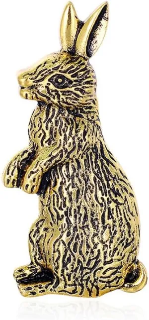 Vintage Rabbit Brooch Pin for Women Dainty Bunny Animal Brooches Lapel Pins Gold Plated Cute Accessories Xmas Graduation Party Easter Jewelry Gift for Daughter Students Clothing Bag Ornament