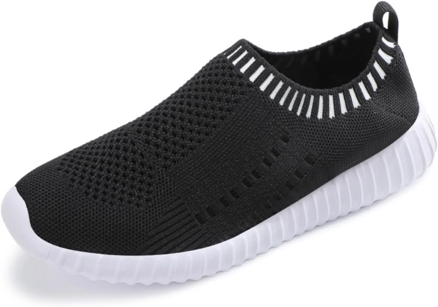 Women's Athletic Walking Shoes Lightweight Breathable Nurse Shoe Casual Non Slip Workout Sneakers Comfortable Tennis Workout Sneakers Mesh Knit Slip on Sneaker