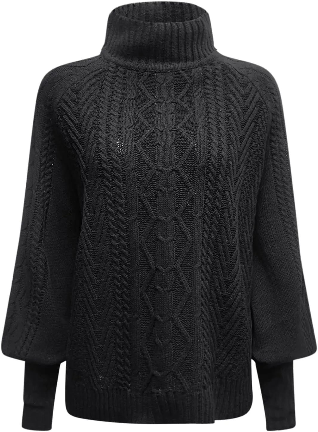 Women's Fall Solid Ladies Sweaters 2024 Knit Loose Long Sleeve Chunky Knit Sweaters for Women Casual Autumn Tops Y2K