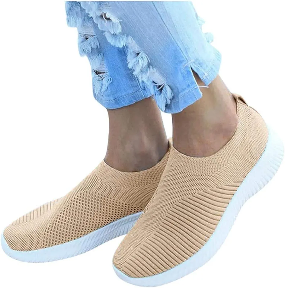 Women's Fashion Sport Breathable Mesh Platform Sneakers Pull On Sneakers Womens Womens Shoes Casual Fall Slip On Wide Width Women Sneakers Size 9.5 Wide Zapatos OrtopDicos para Mujer De Vestir