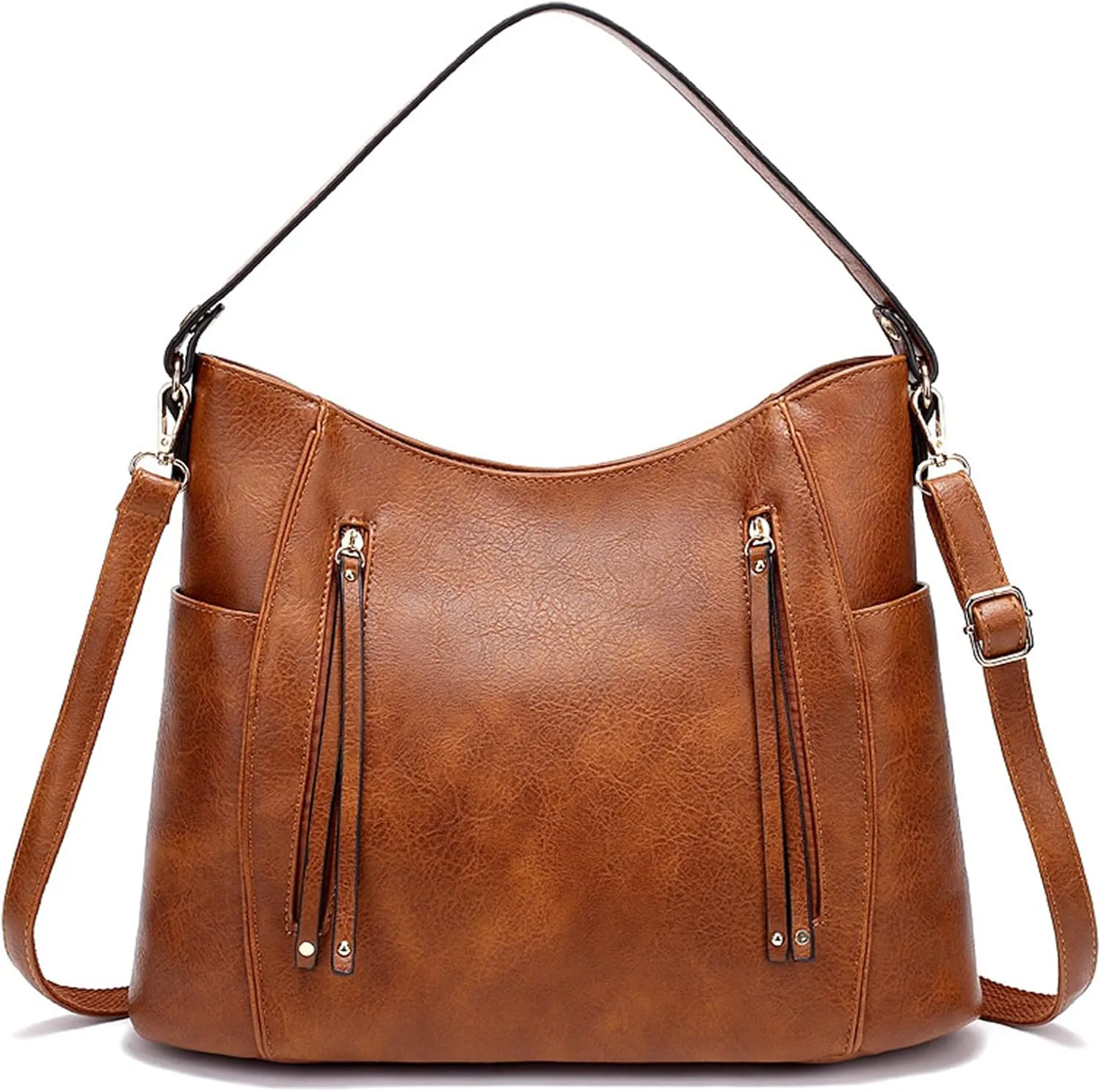 Womens Hobo Handbags PU Leather Shoulder Bags Fashion Top Handle Purses Large Crossbody Handbags