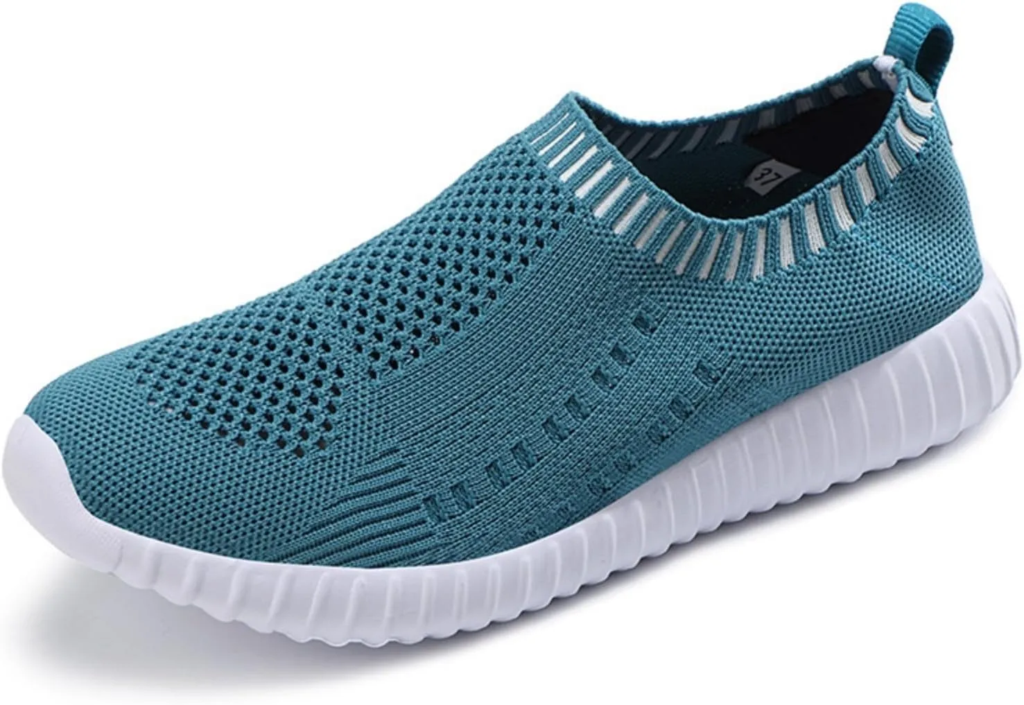 Women's Mesh Flats Shoes Knit Slip on Comfortable Sneaker Breathable Slip on Walking Tennis Shoes Casual Fashion Athletic Sneakers