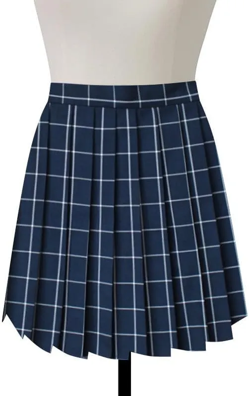 Women's Plaid Pleated Skirt Vintage High Waisted Uniform Preppy A-line Mini Skirts Fashion Short Skirt with Ties