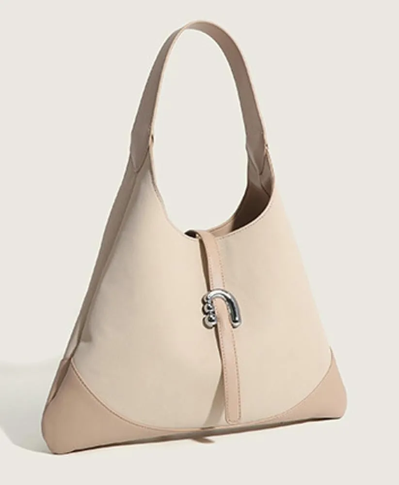 Womens Vegan Leather Hobo Bag Removable Pouch Tote Bag Set Large PU Leather Handbag Shoulder Bags Work Shopping Purse