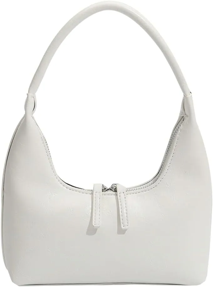 Y2K Tote Bag for Women Fashion Top Handle Shoulder Bag Vegan Leather Hobo Purse with Zipper