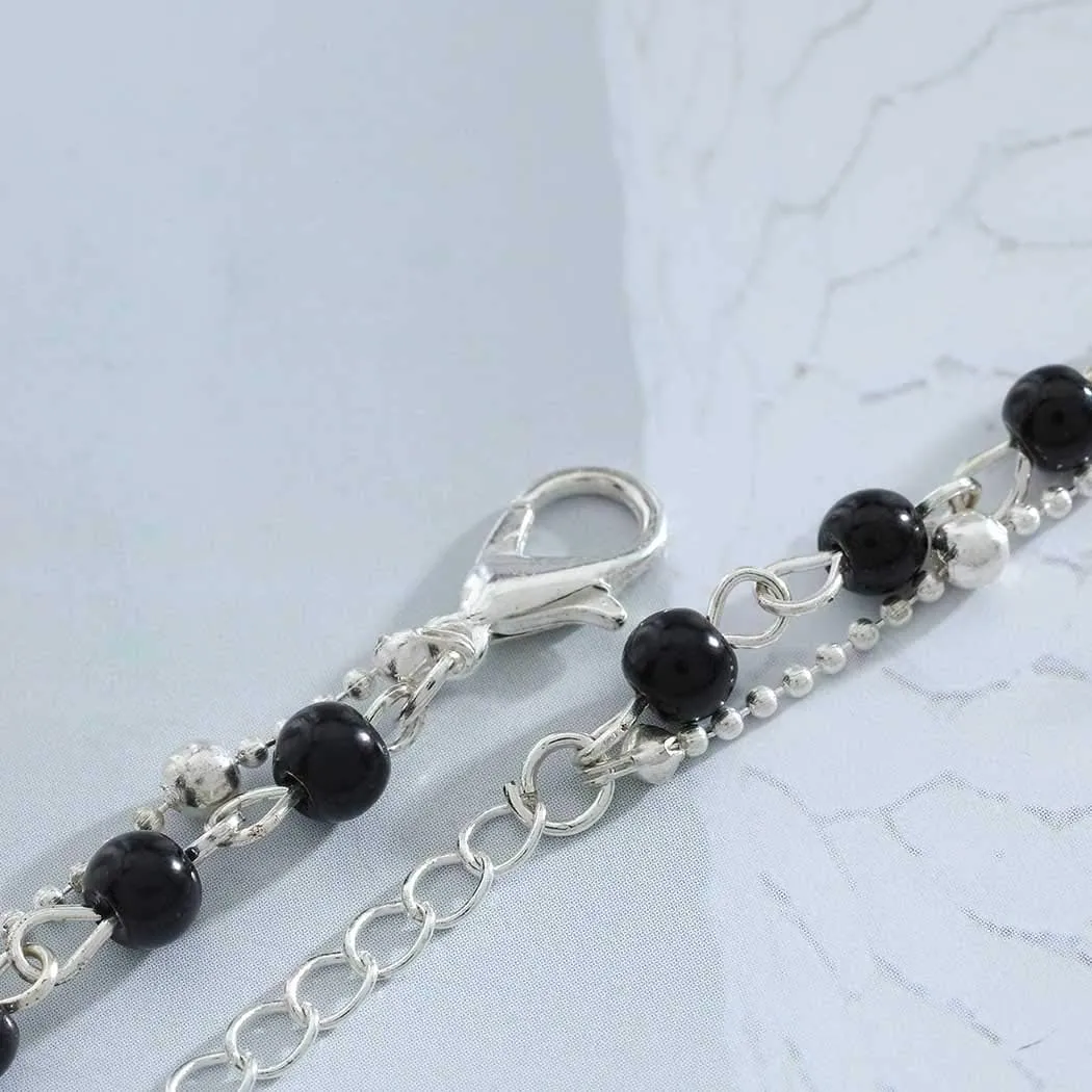 Yalice Beaded Choker Necklace Dainty Opal Birthstone Chokers Necklaces Jewelry for Women