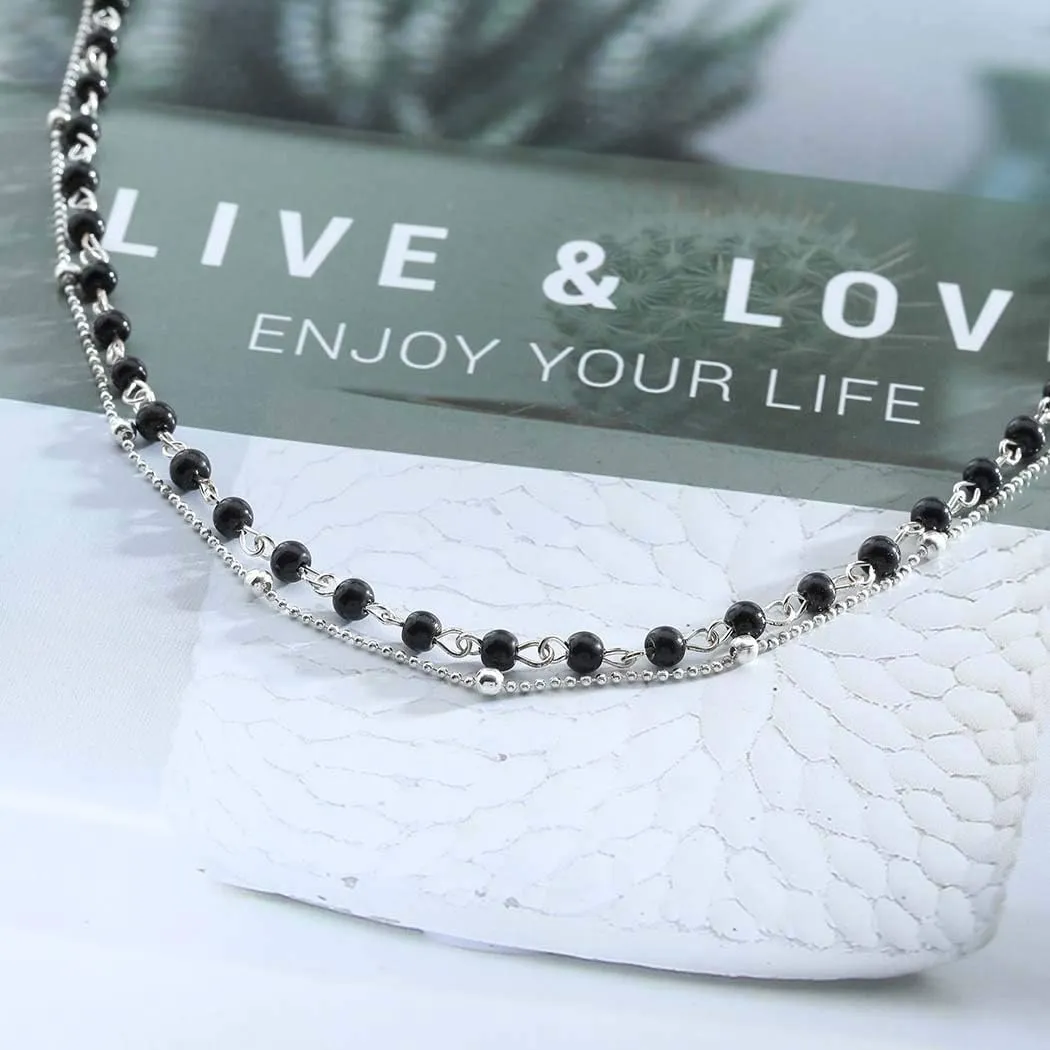 Yalice Beaded Choker Necklace Dainty Opal Birthstone Chokers Necklaces Jewelry for Women