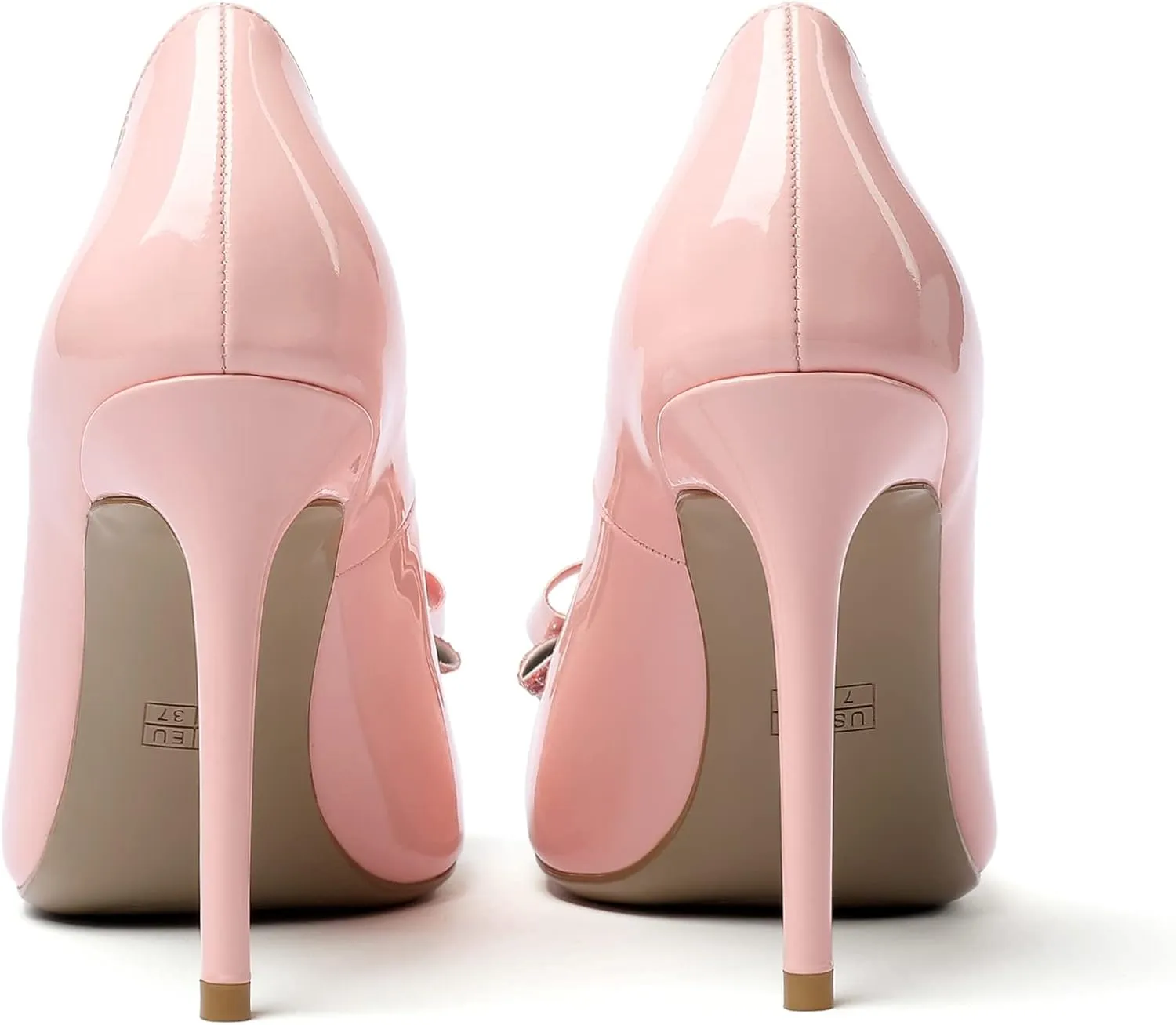 YODEKS Women's Round Toe Pumps, High Heel Slip on, Bow Knotted Heels for Pary Dress Work Office Workplace